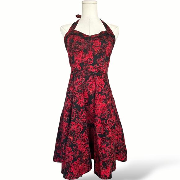 Hot Topic RomanticGoth Rose Halter Dress - Medium - 77 | GothicGlam | - Picture 1 of 8
